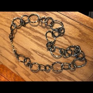 Graduating links amber tortoise necklace